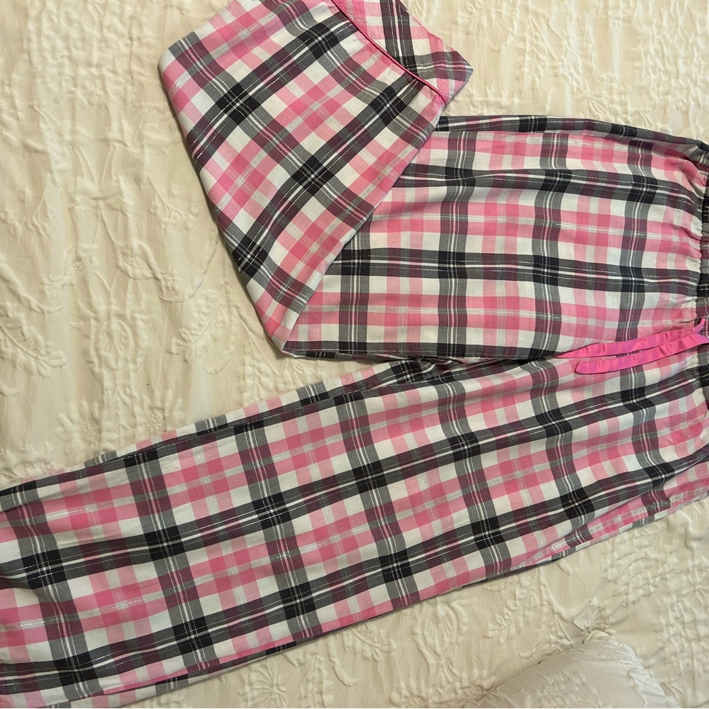 Pink Plaid Victoria’s Secret Pajama Pants